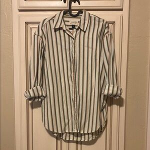 Striped Button-Up Shirt